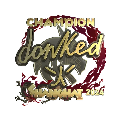 Sticker | donk (Gold, Champion) | Shanghai 2024
