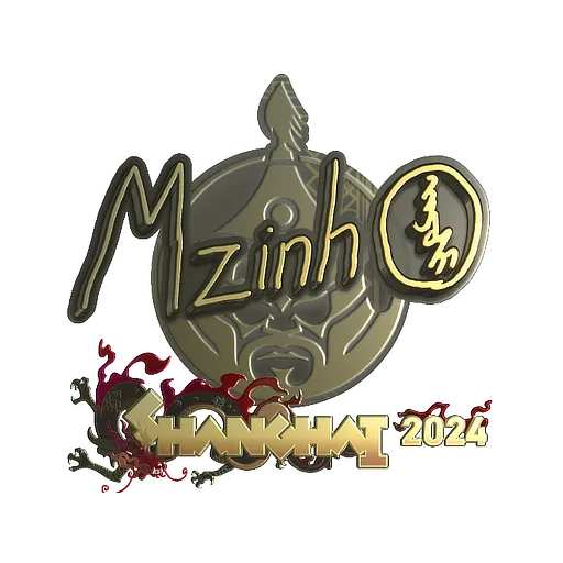 Sticker | mzinho (Gold) | Shanghai 2024