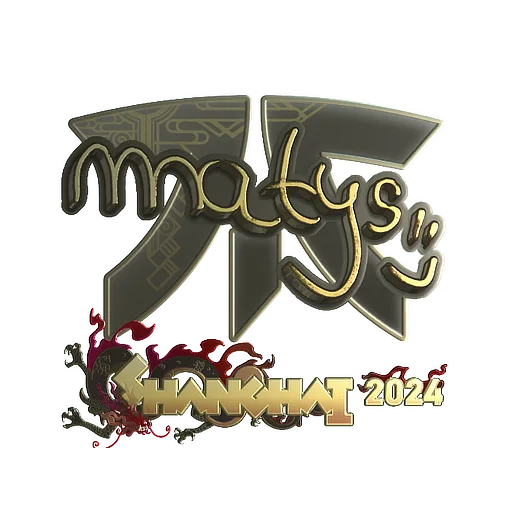 Наклейка | MATYS (золотая) | Шанхай-2024