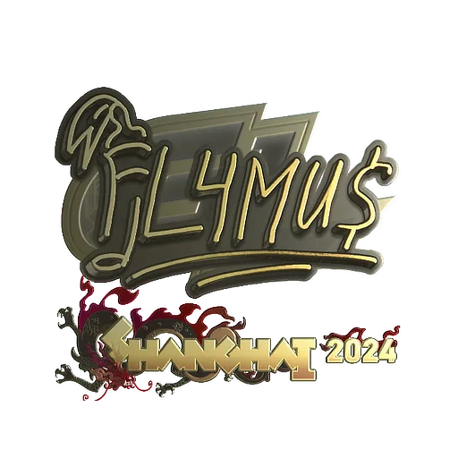 Sticker | FL4MUS (Gold) | Shanghai 2024