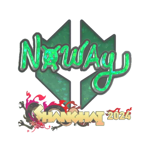 Наклейка | noway (с блёстками) | Шанхай-2024