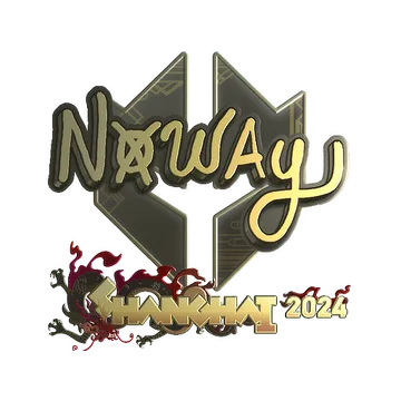 Sticker | noway (Gold) | Shanghai 2024