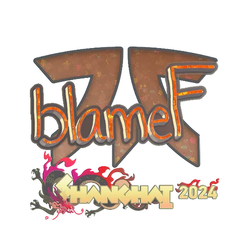 Наклейка | blameF (с блёстками) | Шанхай-2024