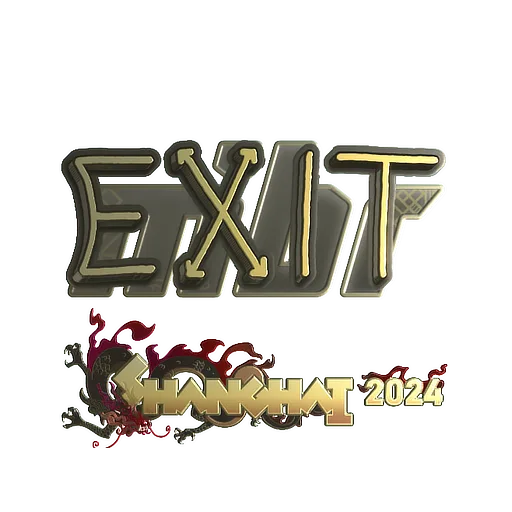 Sticker | exit (Gold) | Shanghai 2024