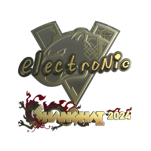 Sticker | electronic (Gold) | Shanghai 2024