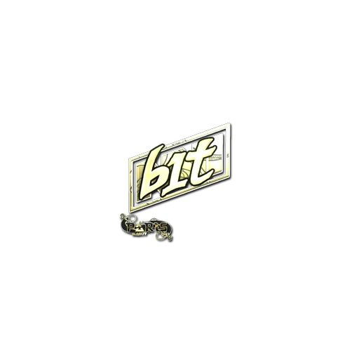 Наклейка | b1t (золотая) | Париж-2023