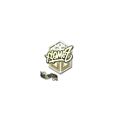 Наклейка | FlameZ (золотая) | Париж-2023
