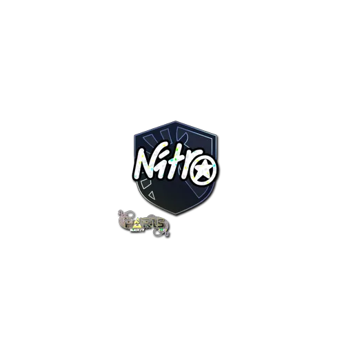 Наклейка | nitr0 (с блёстками) | Париж-2023