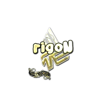Наклейка | rigoN (золотая) | Париж-2023
